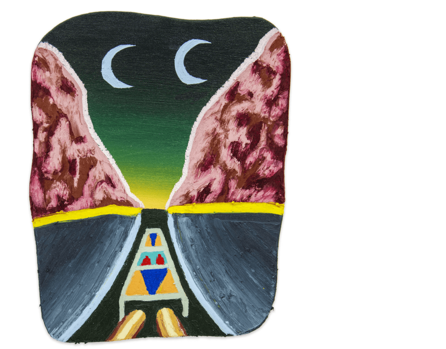 Eliot Greenwald talks us through his series Night Car, an eery compilation built on oddly shaped canvases
