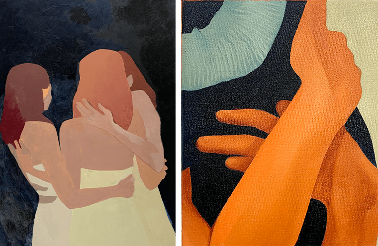 Catherine Repko’s paintings are a sweet, cropped and gentle reminder of a time before lockdown