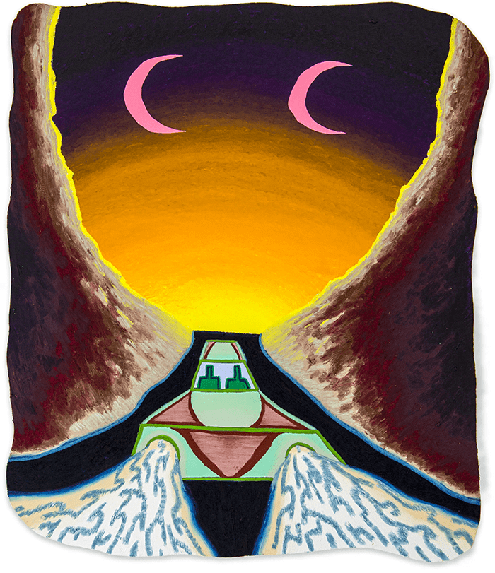 Eliot Greenwald talks us through his series Night Car, an eery compilation built on oddly shaped canvases
